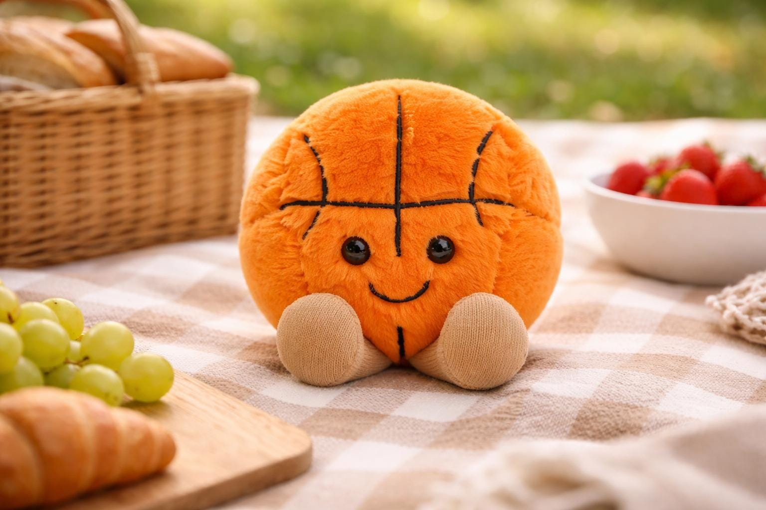 ORANGE BASKETBALL PLUSH TOY