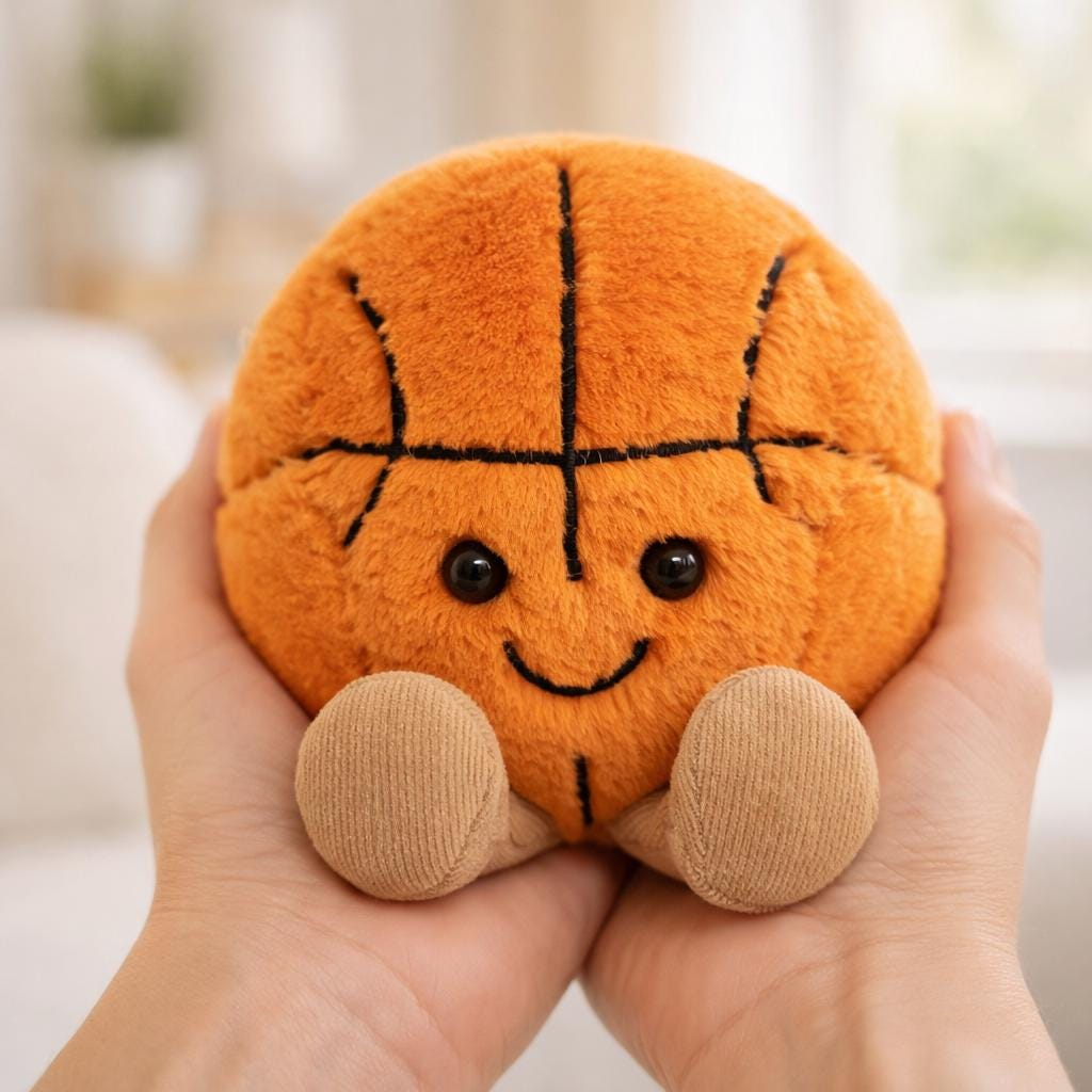 ORANGE BASKETBALL PLUSH TOY - Image 3