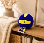 BLUE AND YELLOW VOLLEYBALL PLUSH TOY