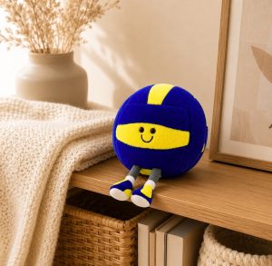 BLUE AND YELLOW VOLLEYBALL PLUSH TOY