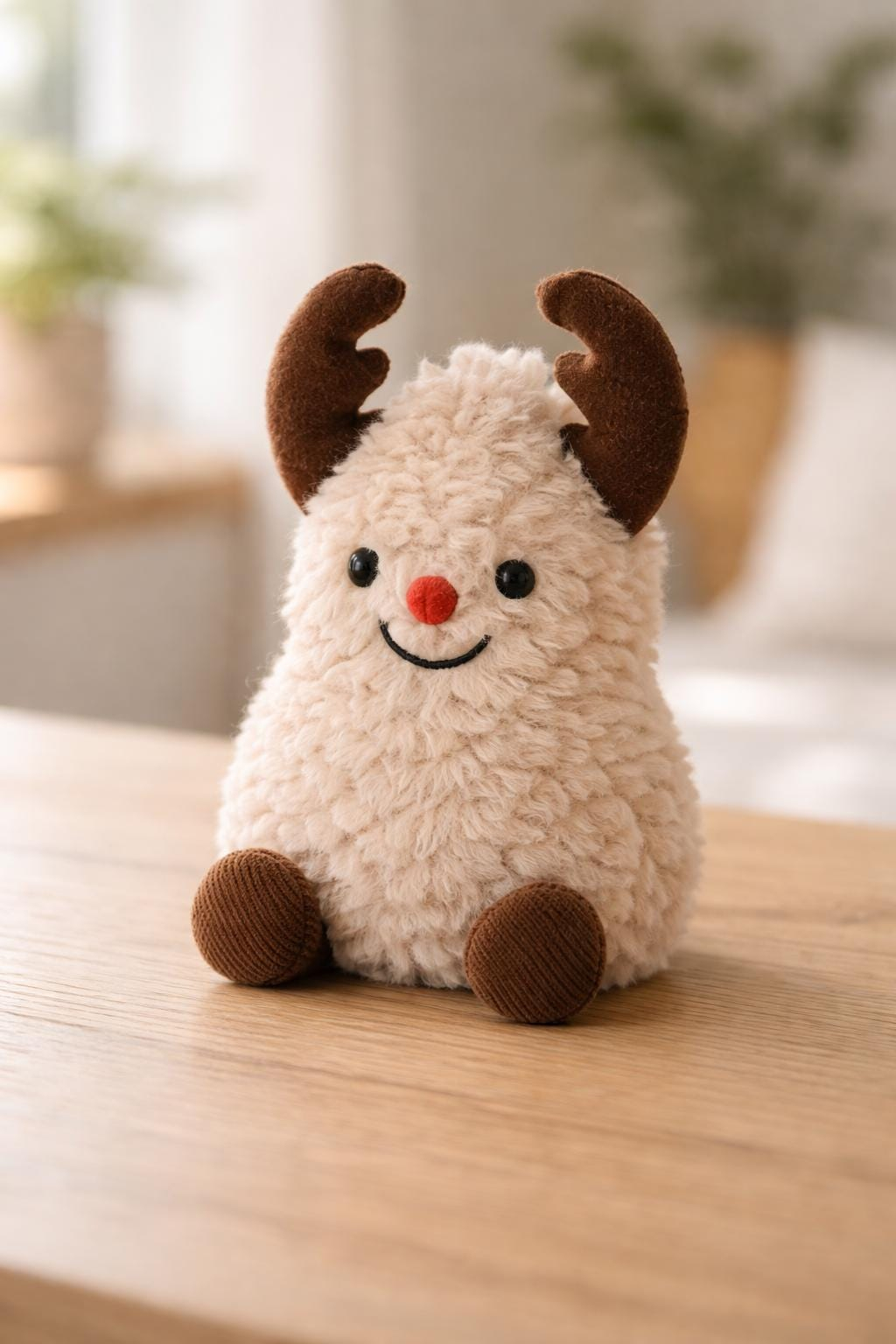 CREAM REINDEER PLUSH TOY - Image 2