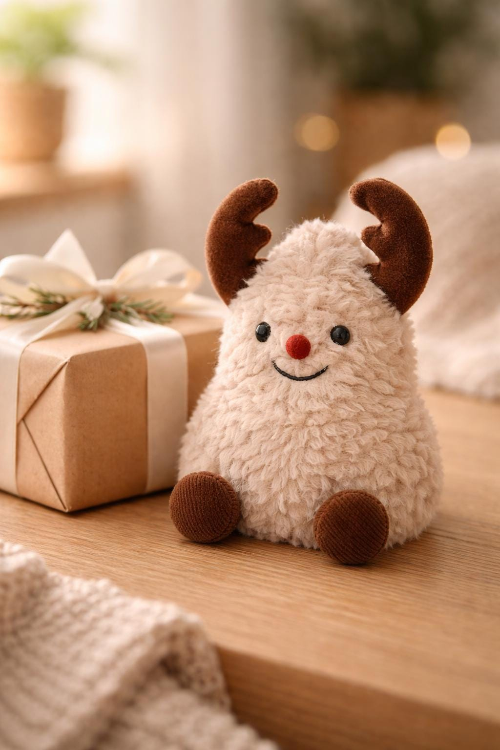 CREAM REINDEER PLUSH TOY - Image 4