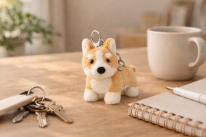 CORGI DOG PLUSH KEYCHAIN