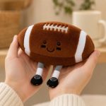 BROWN FOOTBALL PLUSH TOY